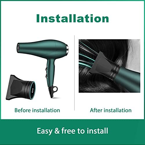 Universal Hair Dryer Concentrator Nozzle Attachment – 2 Pack, Fits Outer Diameter 4.2-4.6cm, Black Nylon Blower Nozzle for Salon-Style Blow Drying - görsel 8