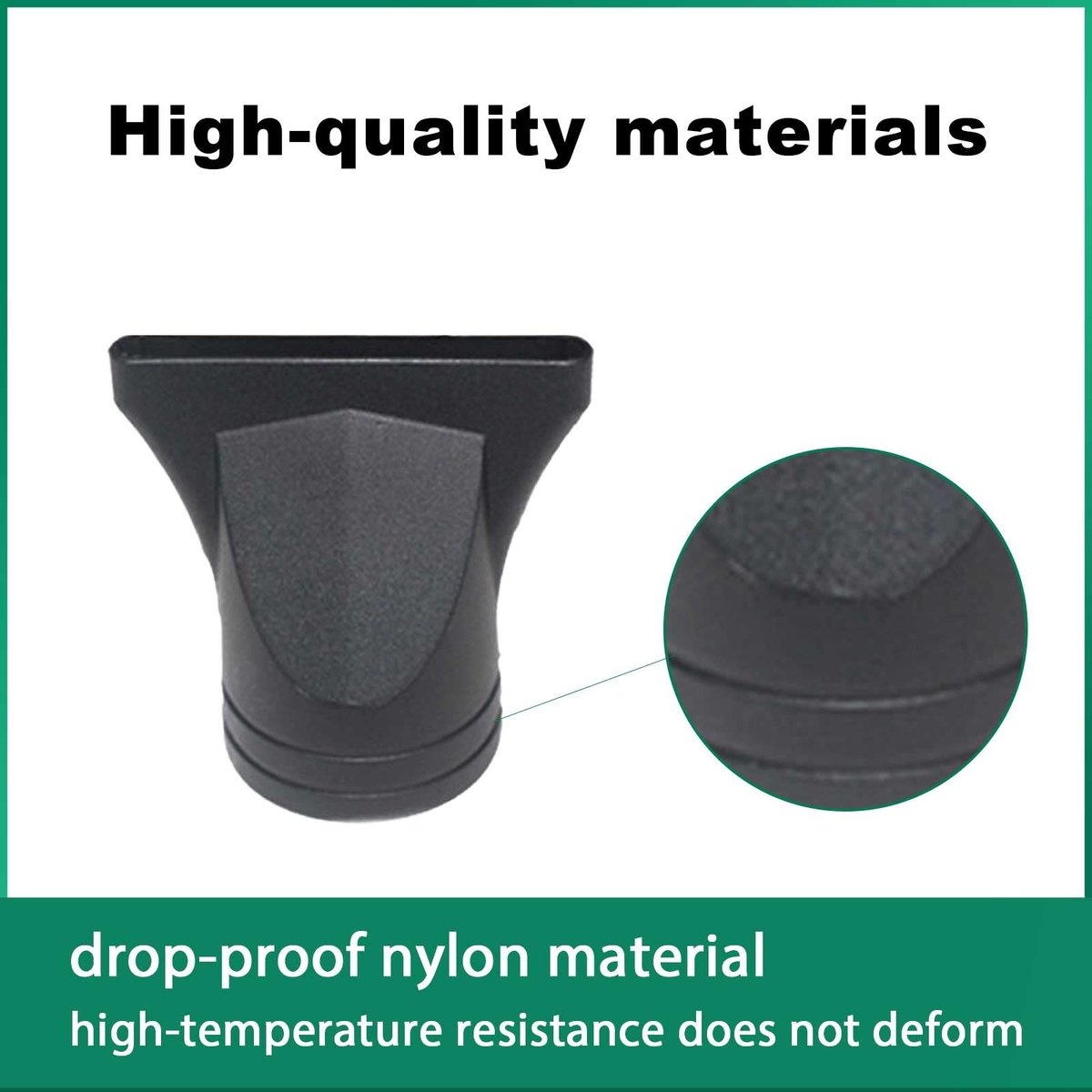 Universal Hair Dryer Concentrator Nozzle Attachment – 2 Pack, Fits Outer Diameter 4.2-4.6cm, Black Nylon Blower Nozzle for Salon-Style Blow Drying - görsel 9