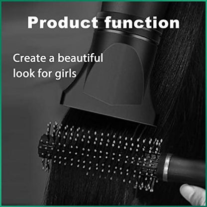 Universal Hair Dryer Concentrator Nozzle Attachment – 2 Pack, Fits Outer Diameter 4.2-4.6cm, Black Nylon Blower Nozzle for Salon-Style Blow Drying