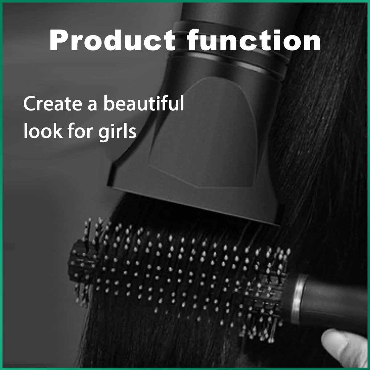 Universal Hair Dryer Concentrator Nozzle Attachment – 2 Pack, Fits Outer Diameter 4.2-4.6cm, Black Nylon Blower Nozzle for Salon-Style Blow Drying - görsel 5