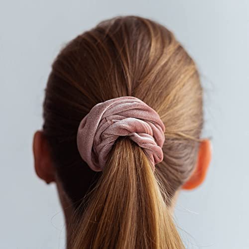 Expressions 50-Piece Scrunchies Set - Comfy, Colorful Hair Ties in Drawstring Bag - Damage-Free Elastics for Women & Girls - görsel 12