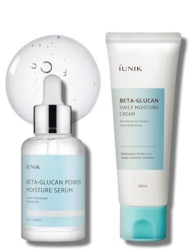 IUNIK Beta Glucan Daily Moisture Cream - 2-Piece Set, Deep Hydration & Skin Barrier Fortifying Moisturizer, Korean Skincare Avelisse