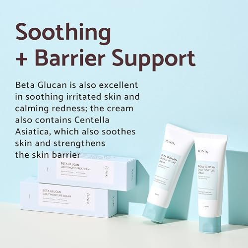 IUNIK Beta Glucan Daily Moisture Cream - 2-Piece Set, Deep Hydration & Skin Barrier Fortifying Moisturizer, Korean Skincare Avelisse