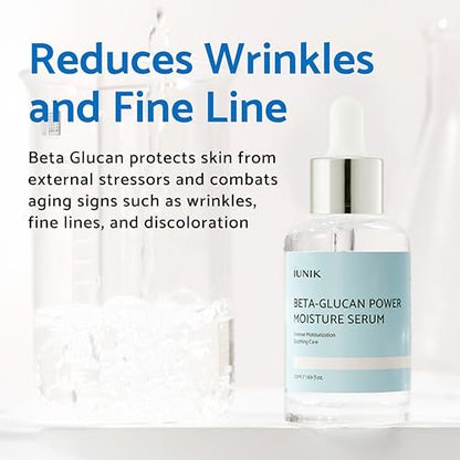 IUNIK Beta Glucan Daily Moisture Cream - 2-Piece Set, Deep Hydration & Skin Barrier Fortifying Moisturizer, Korean Skincare Avelisse