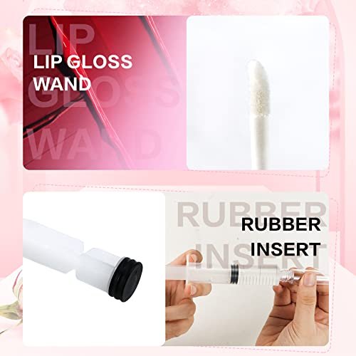 Bercoor 30 Pack Empty Lip Gloss Tubes - 10ml Clear Plastic Refillable Lip Balm Bottles with Rubber Stoppers for DIY Makeup, Cosmetics - Black, Silver, Pink Avelisse