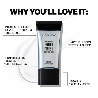 Smashbox The Original Photo Finish Smooth & Blur Makeup Primer – Instantly Smooths and Blurs Fine Lines and Pores, with Vitamins A + E, 0.34 Fl Oz Avelisse