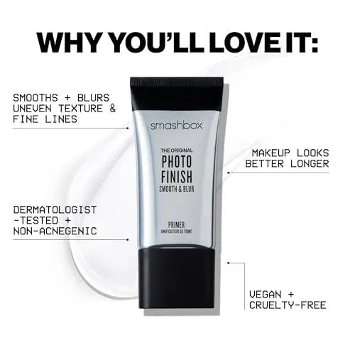 Smashbox The Original Photo Finish Smooth & Blur Makeup Primer – Instantly Smooths and Blurs Fine Lines and Pores, with Vitamins A + E, 0.34 Fl Oz Avelisse