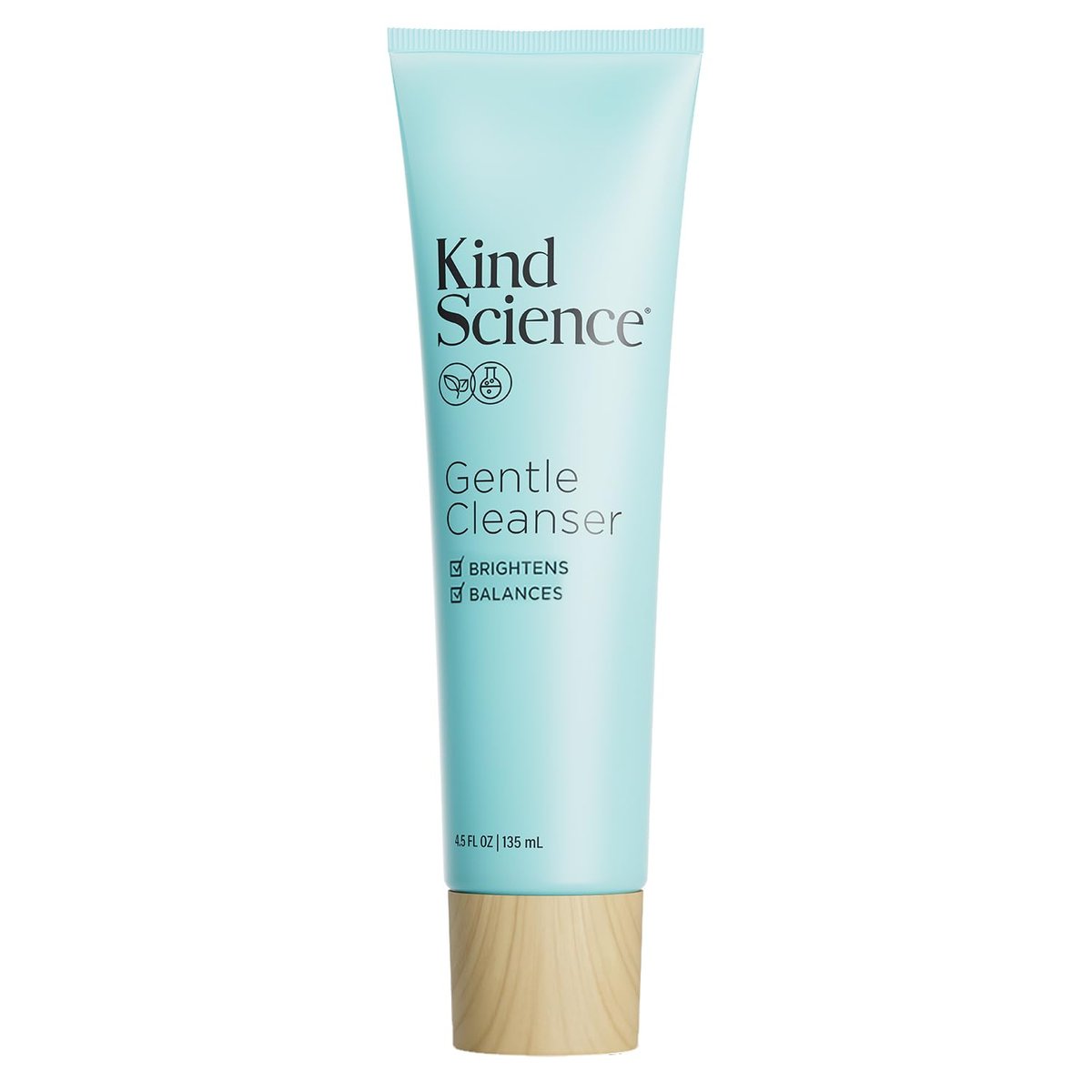 Kind Science Gentle Face Cleanser - Face Wash for Women & Makeup Remover with Vitamin C - Facial Cleanser for Dry Skin - Paraben, Dye & Fragrance Free, Cruelty Free, 4.5 fl oz Avelisse