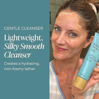Kind Science Gentle Face Cleanser - Face Wash for Women & Makeup Remover with Vitamin C - Facial Cleanser for Dry Skin - Paraben, Dye & Fragrance Free, Cruelty Free, 4.5 fl oz Avelisse