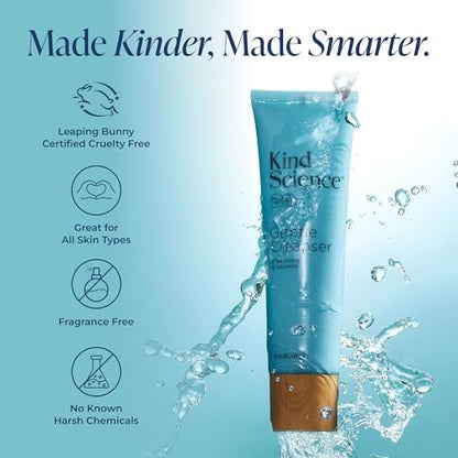 Kind Science Gentle Face Cleanser - Face Wash for Women & Makeup Remover with Vitamin C - Facial Cleanser for Dry Skin - Paraben, Dye & Fragrance Free, Cruelty Free, 4.5 fl oz Avelisse