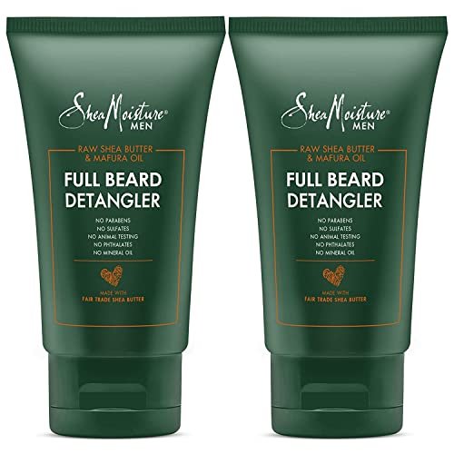 SheaMoisture Men Full Beard Detangler and Conditioner with Maracuja Oil & Shea Butter - Rich Moisturizing Cream to Soften and Detangle, Pack of 2-4 Oz Each Avelisse