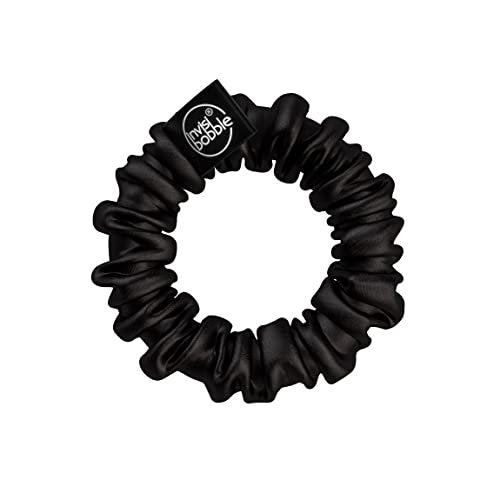 invisibobble Sprunchie Slim Spiral Hair Ring – True Black & True Golden (2 Pack) – Gentle Scrunchie Bracelet for Women & Teens, Strong Grip for Thick Hair Avelisse