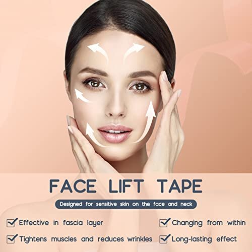 AURUZA 2 Rolls Facial Myofascial Face Lift Tape – Neck & Forehead Anti-Wrinkle Patches for Firming and Tightening Skin (Unisex) - görsel 4