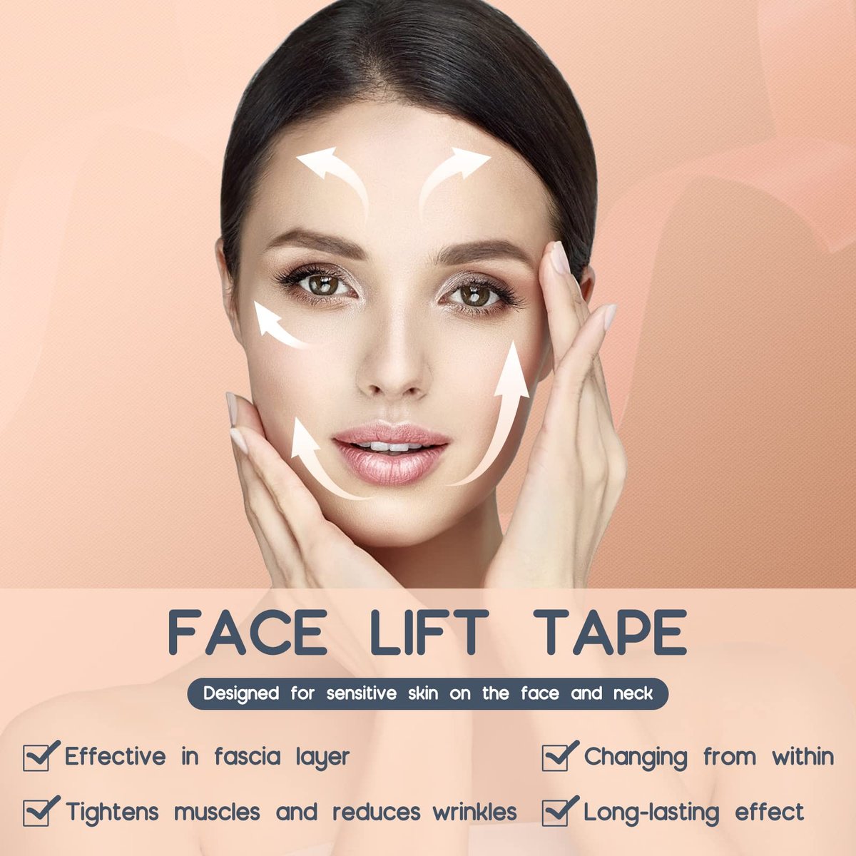 AURUZA 2 Rolls Facial Myofascial Face Lift Tape – Neck & Forehead Anti-Wrinkle Patches for Firming and Tightening Skin (Unisex) - görsel 3