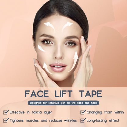AURUZA 2 Rolls Facial Myofascial Face Lift Tape – Neck & Forehead Anti-Wrinkle Patches for Firming and Tightening Skin (Unisex)