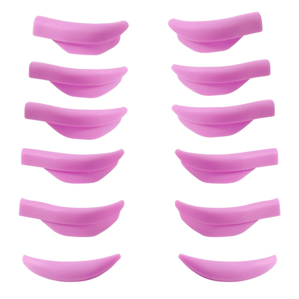 Mega L Curl Lash Lift Pads – No-Glue Silicone Perm Rods for DIY Eyelash Lamination (6-Pack, Purple) - görsel 2