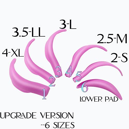 Mega L Curl Lash Lift Pads – No-Glue Silicone Perm Rods for DIY Eyelash Lamination (6-Pack, Purple) - görsel 3
