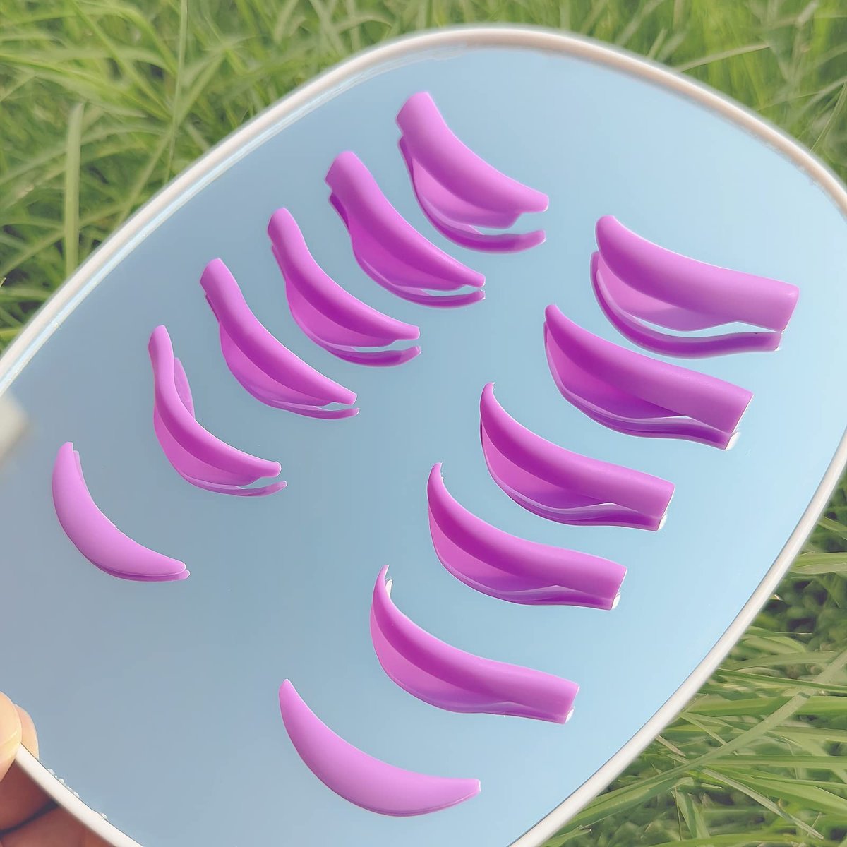 Mega L Curl Lash Lift Pads – No-Glue Silicone Perm Rods for DIY Eyelash Lamination (6-Pack, Purple) - görsel 18