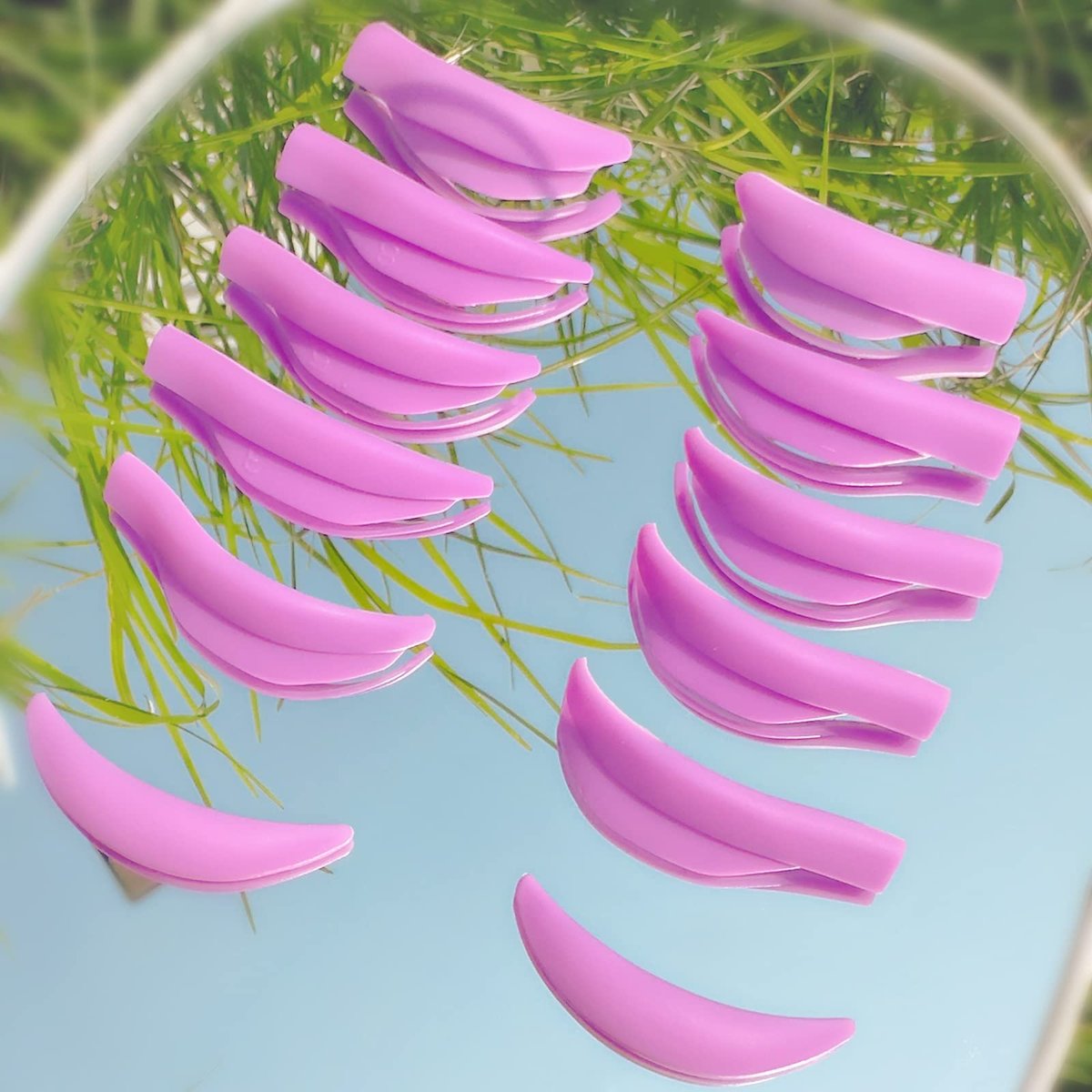 Mega L Curl Lash Lift Pads – No-Glue Silicone Perm Rods for DIY Eyelash Lamination (6-Pack, Purple) - görsel 8