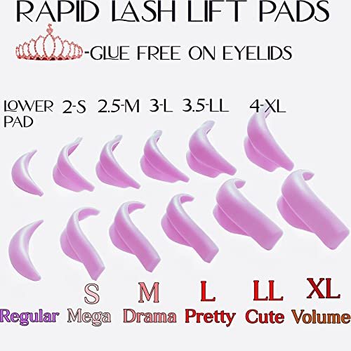 Mega L Curl Lash Lift Pads – No-Glue Silicone Perm Rods for DIY Eyelash Lamination (6-Pack, Purple) - görsel 13