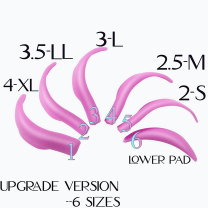 Mega L Curl Lash Lift Pads – No-Glue Silicone Perm Rods for DIY Eyelash Lamination (6-Pack, Purple)