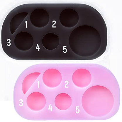 Lash Lift Brow Lamination Palette - DIY Eyelash Perming Tray for Home Salon Use (Mini Pink Black 2-Pack) Avelisse