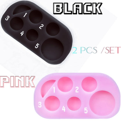 Lash Lift Brow Lamination Palette - DIY Eyelash Perming Tray for Home Salon Use (Mini Pink Black 2-Pack) Avelisse