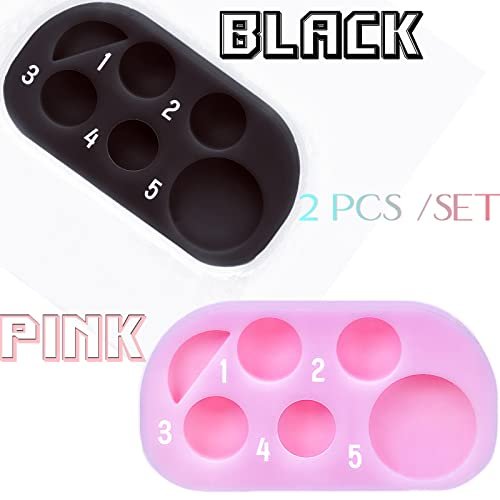 Lash Lift Brow Lamination Palette - DIY Eyelash Perming Tray for Home Salon Use (Mini Pink Black 2-Pack) Avelisse