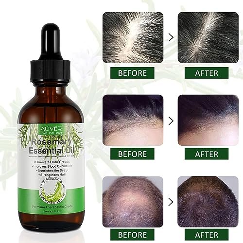 Pure Natural Rosemary Essential Oil for Hair Growth - 2 Pack, Scalp Oil for Dry Damaged Hair (2.02 Fl Oz Each) - görsel 4