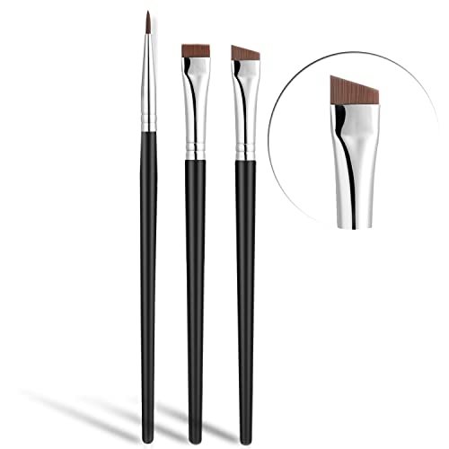JASSINS Fine Angled Eyeliner Brush Set – Ultra Thin Precision Synthetic Eyeliner Brushes (3 Pcs) - görsel 1
