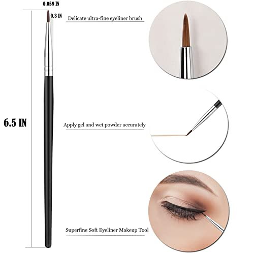 JASSINS Fine Angled Eyeliner Brush Set – Ultra Thin Precision Synthetic Eyeliner Brushes (3 Pcs) - görsel 5