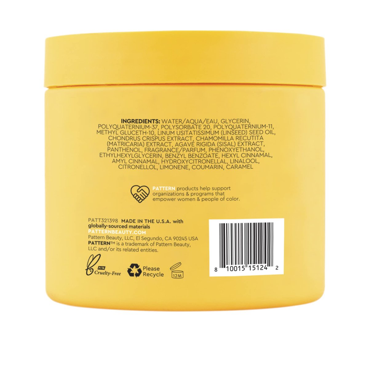 PATTERN Beauty by Tracee Ellis Ross Styling Custard - 15 Fl Oz - Best for Curlies, Coilies and Tight-Textured Hair (3a-4c) Avelisse