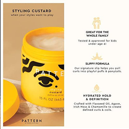 PATTERN Beauty by Tracee Ellis Ross Styling Custard - 15 Fl Oz - Best for Curlies, Coilies and Tight-Textured Hair (3a-4c) Avelisse