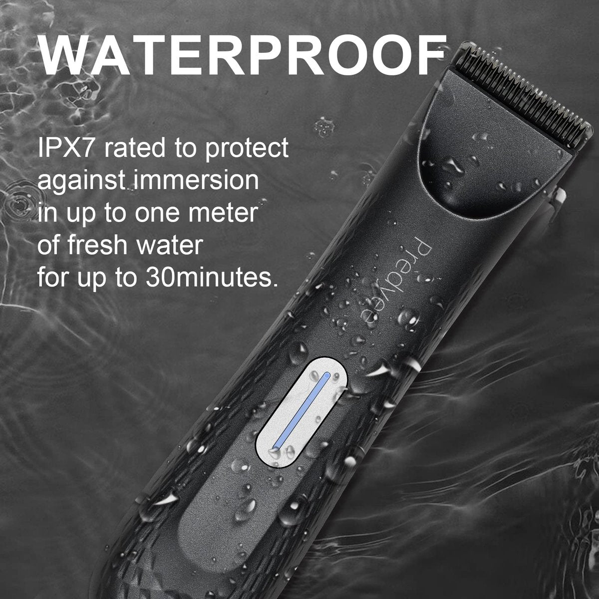 Predyee Ball Trimmer for Men – Manscaping Body Hair Trimmer, Pubic Hair & Groin Groomer, Waterproof, LED Light, USB-C Rechargeable, No Nicks Avelisse