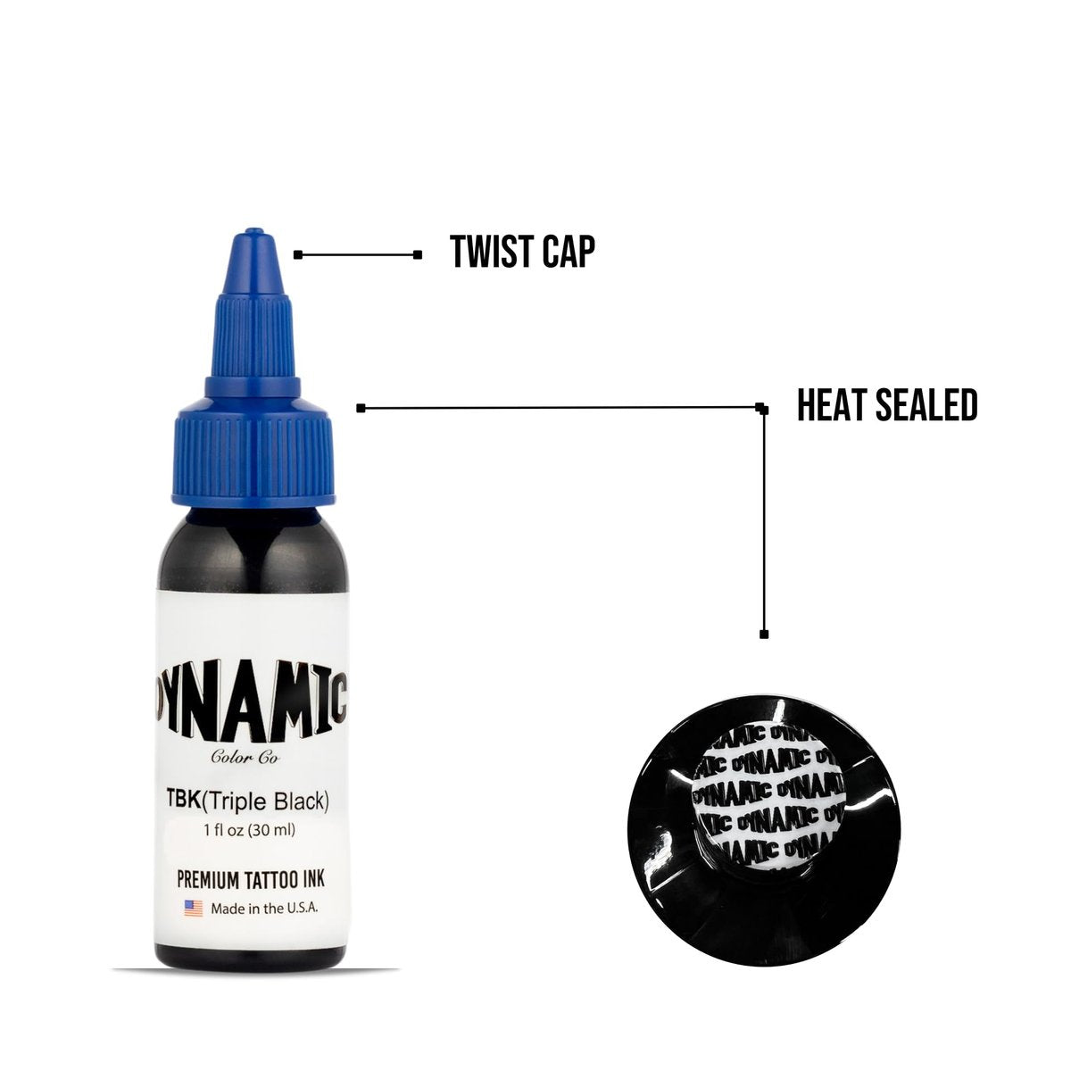 Dynamic Color Co Triple Black Ink Bottle 1oz – Professional Tattoo Ink - görsel 7
