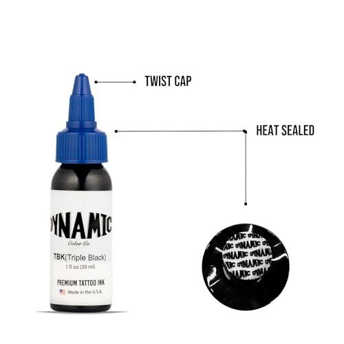 Dynamic Color Co Triple Black Ink Bottle 1oz – Professional Tattoo Ink - görsel 8