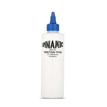 Dynamic Color Co Triple White Tattoo Ink – Sterilized 8 oz Bottle, Made in USA Avelisse