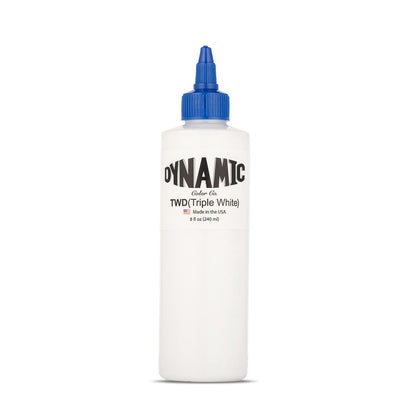 Dynamic Color Co Triple White Tattoo Ink – Sterilized 8 oz Bottle, Made in USA Avelisse