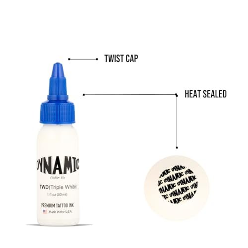 Dynamic Color Co Triple White Tattoo Ink – 1oz Bottle for Crisp White Lines & Highlights - görsel 8