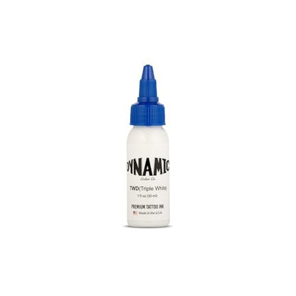 Dynamic Color Co Triple White Tattoo Ink – 1oz Bottle for Crisp White Lines & Highlights