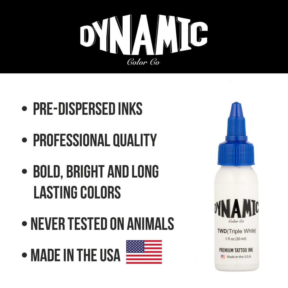 Dynamic Color Co Triple White Tattoo Ink – 1oz Bottle for Crisp White Lines & Highlights - görsel 9
