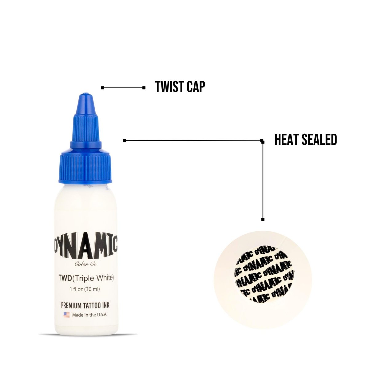 Dynamic Color Co Triple White Tattoo Ink – 1oz Bottle for Crisp White Lines & Highlights - görsel 7