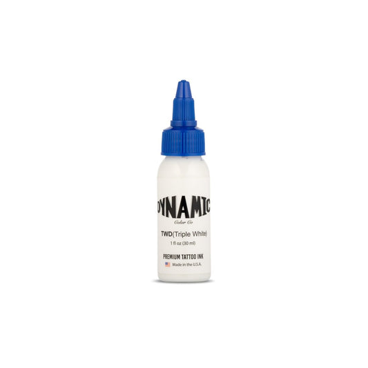 Dynamic Color Co Triple White Tattoo Ink – 1oz Bottle for Crisp White Lines & Highlights