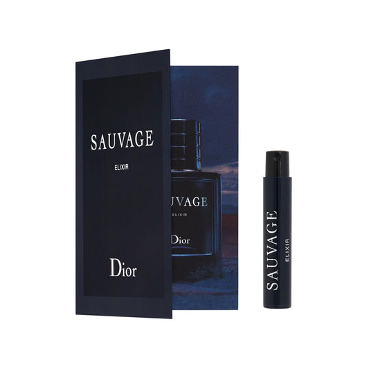 Dior Sauvage Elixir Travel Size Vial – 0.03 Fl Oz (1 mL) Each, Lot of 2 (0.06 Fl Oz Total)