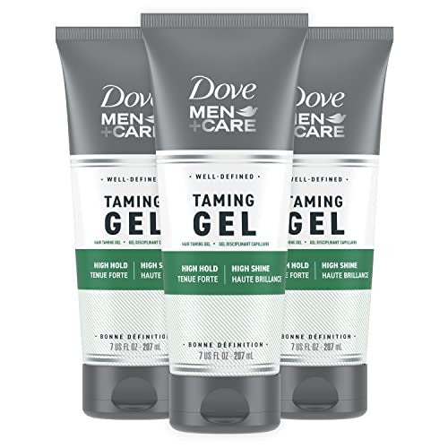 DOVE MEN + CARE Styling Gel 3 Count – Strong Hold Hair Gel for Thicker, Healthier Looking Hair, 7 oz Each Avelisse