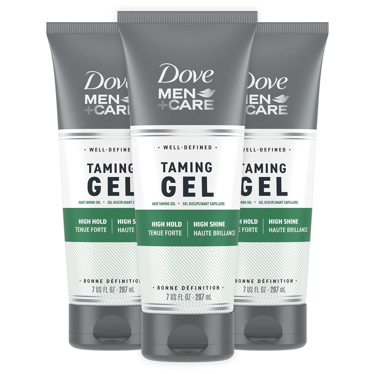 DOVE MEN + CARE Styling Gel 3 Count – Strong Hold Hair Gel for Thicker, Healthier Looking Hair, 7 oz Each Avelisse