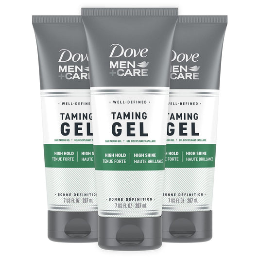 DOVE MEN + CARE Styling Gel 3 Count – Strong Hold Hair Gel for Thicker, Healthier Looking Hair, 7 oz Each Avelisse