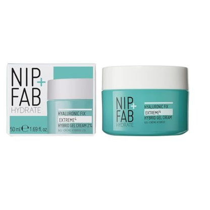 Nip + Fab 2% Hyaluronic Acid Gel Cream – Anti-Aging Hydrating Face Moisturizer for Fine Lines & Wrinkles, Skin-Plumping, 50ml