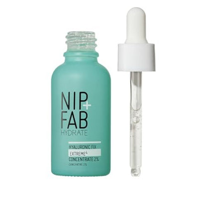 Nip + Fab Hyaluronic Fix Extreme 4 2% Concentrate - Daily Hydrating Face Serum for Dewy, Plumped Skin (30ml) Avelisse