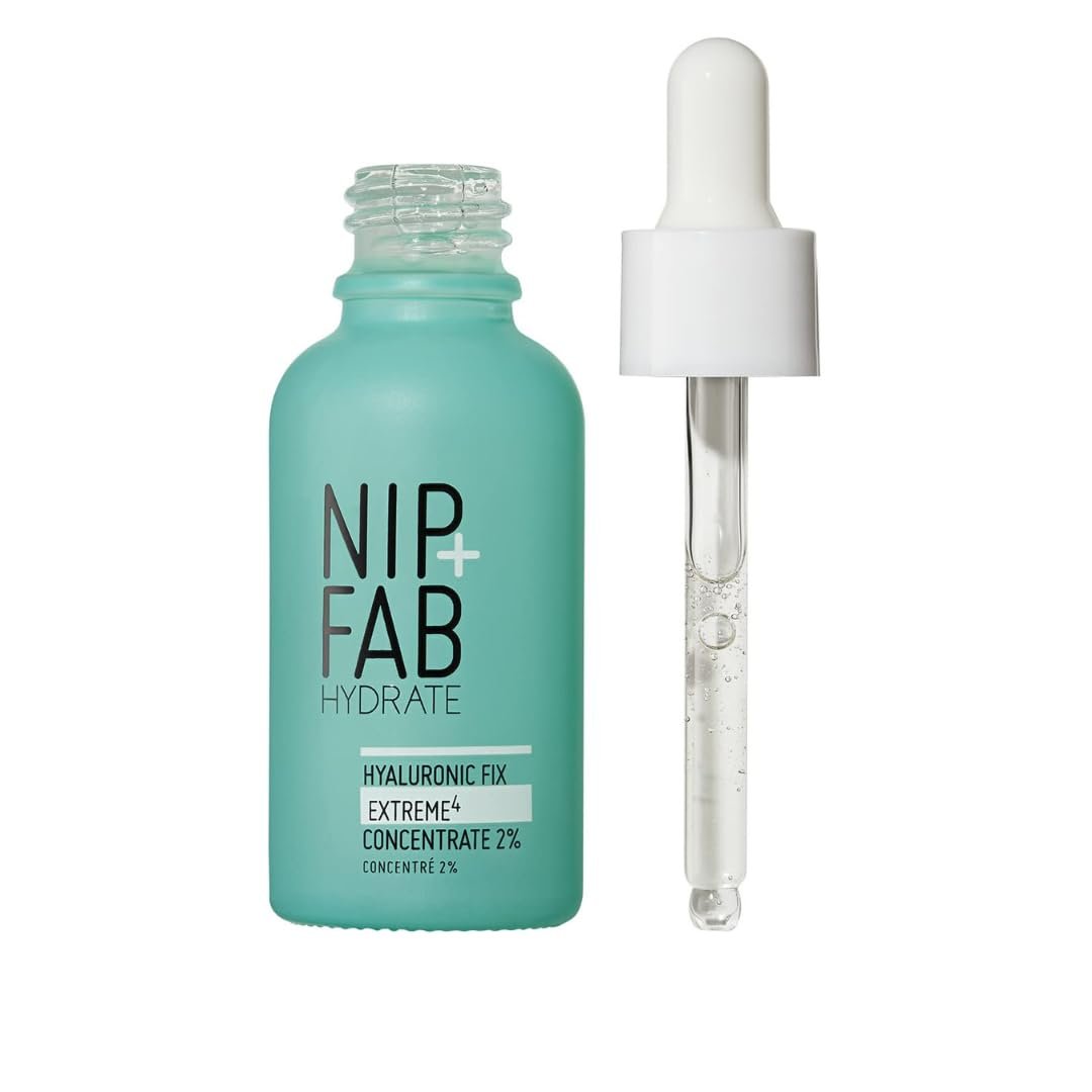 Nip + Fab Hyaluronic Fix Extreme 4 2% Concentrate - Daily Hydrating Face Serum for Dewy, Plumped Skin (30ml) Avelisse